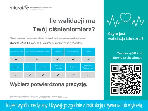 Ciśnieniomierz Microlife BP B4 BT Wykrywanie arytmii