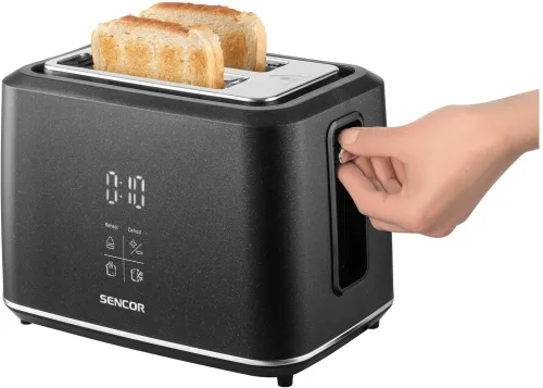 Toster Sencor STS 0600BK Ruszt do bułek Rozmrażanie 1080W