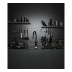 Bateria Franke Eos Pull-Out Czarny Stal szlachetna