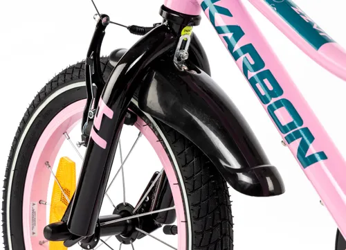 Rower dziecięcy KARBON Jazz 14 cali dla dziewczynki Różowy