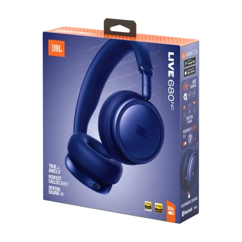 Słuchawki bezprzewodowe JBL Live 680NC Nauszne Bluetooth 6.0 Niebieski