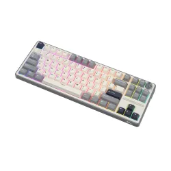 Klawiatura mechaniczna Royal Kludge RK-R87 Pro Half Grey Creamy Switch Biało-Szary