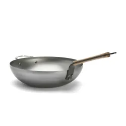 DE BUYER Mineral B Bois 32 cm - patelnia / wok ze stali węglowej