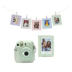 Aparat FUJIFILM Instax Mini 12 Zielony Pokrowiec + Album + Ramki + Sznurek + Klamerki