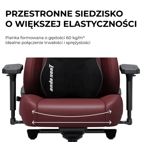 Fotel Anda Seat Kaiser 3E XL Gamingowy do 150kg Tkanina Szary