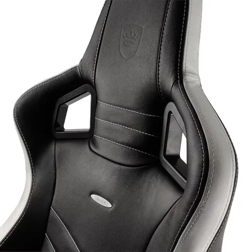 Fotel Noblechairs EPIC Gamingowy do 120kg Skóra naturalna Czarno-biały