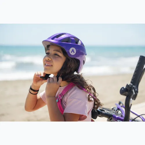 Kask rowerowy dziecięcy ATTABO K200 fioletowy