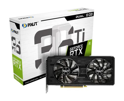 Karta graficzna Palit GeForce RTX 3060 Ti Dual LHR 8GB GDDR6 256bit DLSS