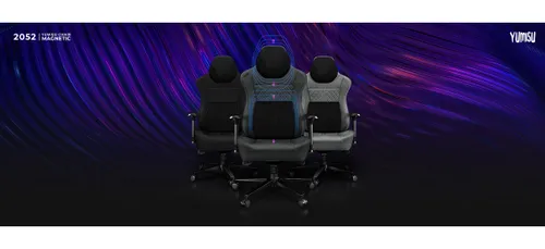 Fotel YUMISU 2052 Magnetic Ciemnoszaro-czarny