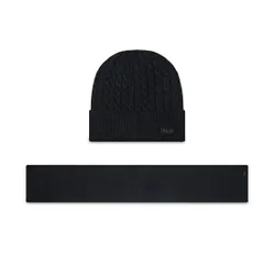 Set de eșarfă și pălărie Liu Jo 2f3012 M0300 Nero 22222