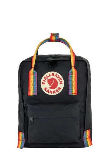 Fjallraven Kanken Gökkuşağı Mini Sırt Çantası - siyah / gökkuşağı deseni