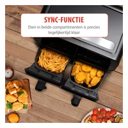 Air Fryer Frytkownica beztłuszczowa ALPINA 871125224012 8l z podwójnym koszem programator czasowy