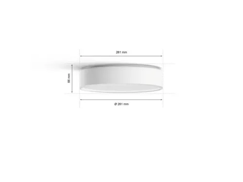 Lampa sufitowa Philips Hue White Ambiance Enrave mała Biały