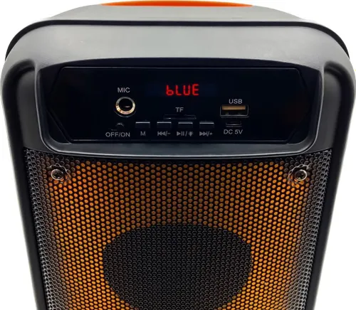 FLAMEBOX UP Hoparlör-FM Radyo ve MP3 Çalarlı Bluetooth 5.0 Hoparlör, 600W PMPO, ALEV aydınlatması