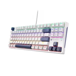 Klawiatura mechaniczna Machenike K500B-B87 Gamingowa Przewodowa Red Switch Biała