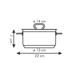 TESCOMA Home Profi niski 1 l - garnek ze stali nierdzewnej z pokrywką