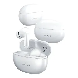 Słuchawki bezprzewodowe USAMS X-DON Dual TWS Dokanałowe Bluetooth 5.3 ENC Biały