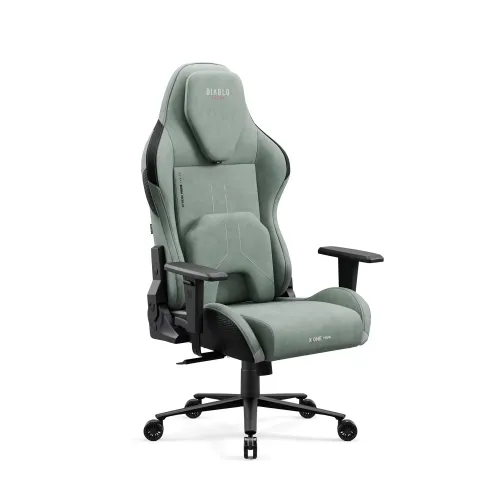 Fotel Diablo Chairs X.One Prime Normal Size Ghotic Green Gamingowy Do 140kg Tkanina Zielony