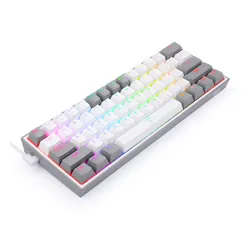 Klawiatura mechaniczna Redragon K617 Fizz RGB Red Box Switch Biało-szary