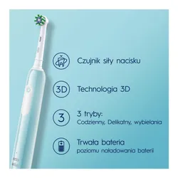 Электрическая зубная щетка Oral-B Pro 1 Caribbean Blue Cross Action