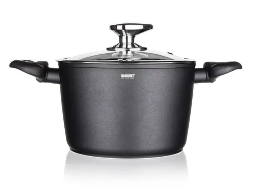Garnek matte grey 20 cm do gotowania POKRYWKA 3,3 L na prezent kuchni obiad