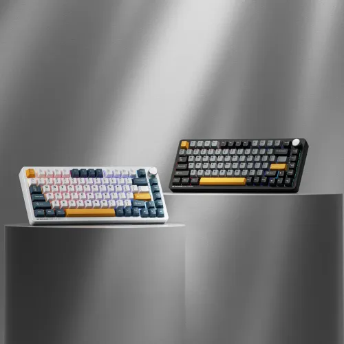 Klawiatura mechaniczna Machenike K600-B82W Gamingowa Bezprzewodowa GR Silver Switch Czarna