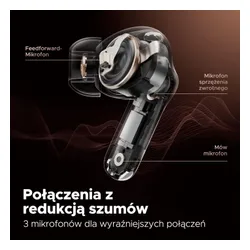 Słuchawki bezprzewodowe Soundpeats Capsule3 Pro Dokanałowe Bluetooth 5.3 Czarny