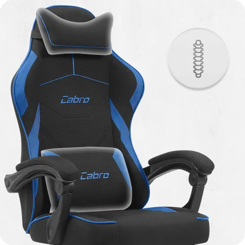 Fotel CABRO C502 Czarno-Niebieski