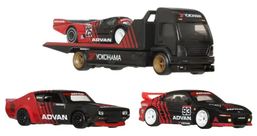 Zestaw pojazdów Hot Wheels Premium Advan Racing Team JBM06 (4 szt.)