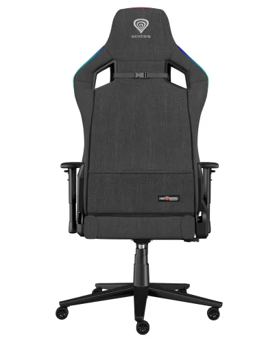 Fotel Genesis Trit 660 RGB Gamingowy do 150kg Tkanina Szary