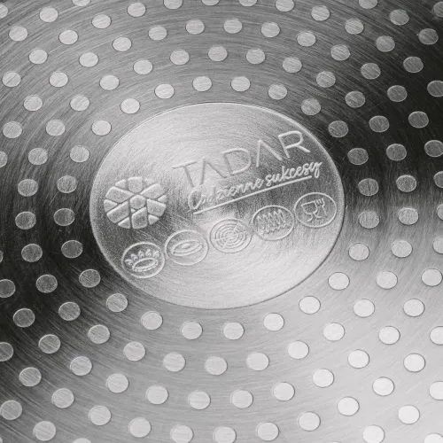 Patelnia do naleśników nieprzywierająca Tadar Amarantina Grey Marble 24 cm indukcja