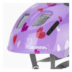 Kask rowerowy dziecięcy Alpina Ximo 2 Jr purple hearts gloss
