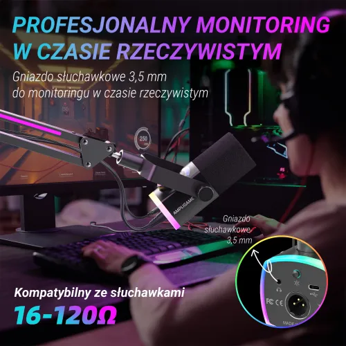 Mikrofon Fifine AM8PROT Przewodowy Dynamiczny Czarny