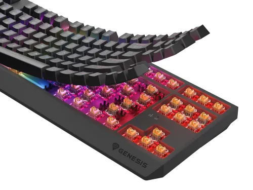 Klawiatura mechaniczna Genesis Thor 230 TKL US RGB Outemu Panda Czarny