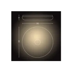 Lampa sufitowa Philips Hue White Ambiance Struana 929003056901 Biały