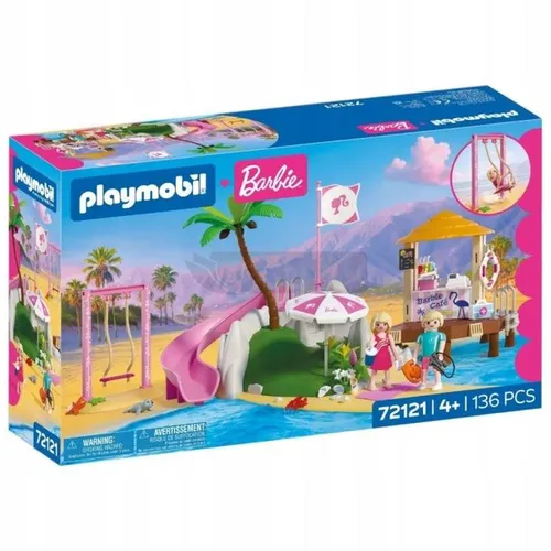 PLAYMOBIL x BARBIE 72121 Kawiarnia na plaży, zestaw dla dzieci +4 lata
