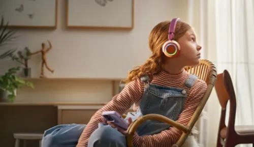 Słuchawki nauszne PHILIPS TAK4200MP Fioletowy