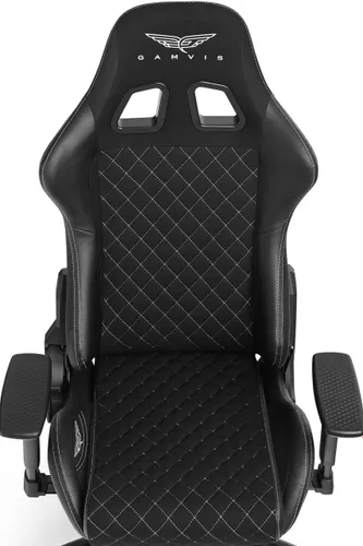 Fotel GAMVIS Phantom Large Czarny (białe elementy)