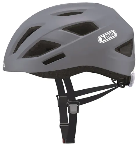 Kask rowerowy ABUS City LED Szary Szosowy (rozmiar M)