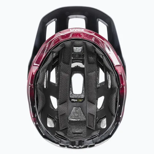 Kask rowerowy UVEX React MIPS black/ruby red matt