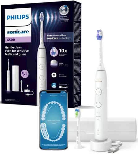 Szczoteczka soniczna PHILIPS Sonicare 6500 HX7410/02 Biały