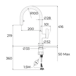 Bateria TEKA Oval 9382 116020015 Czarny