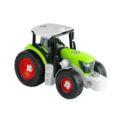 Duży Traktor Do Rozkręcania 43Cm Zestaw Konstrukcyjny Otwierana Przyczepa Łyżka