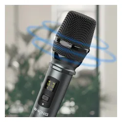 Głośnik mobilny W-KING K6L + 2 mikrofony Brązowy