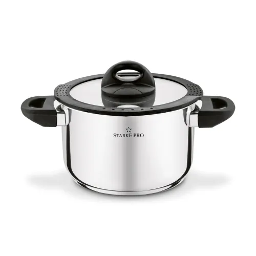 Garnek nierdzewny z pokrywką Starke Pro Sante 3,7 l