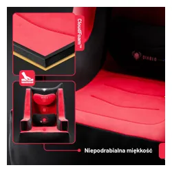 Fotel DIABLO CHAIRS X-Bager Czarno-Czerwony