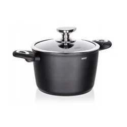 Garnek matte grey 20 cm do gotowania POKRYWKA 3,3 L na prezent kuchni obiad