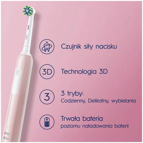 Электрическая зубная щетка Oral-B Pro 1 Pink Cross Action Pink