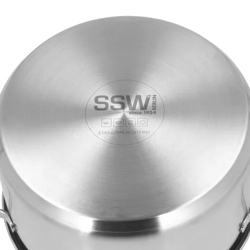 Garnek ze stali nierdzewnej z pokrywką SSW COMFORT 6,1 l