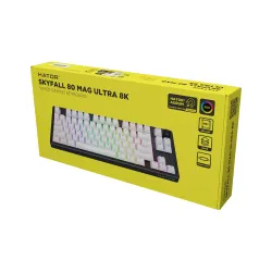 Klawiatura magnetyczna Hator Skyfall 80 MAG Ultra 8K Aurum Ice Czarno-Szary